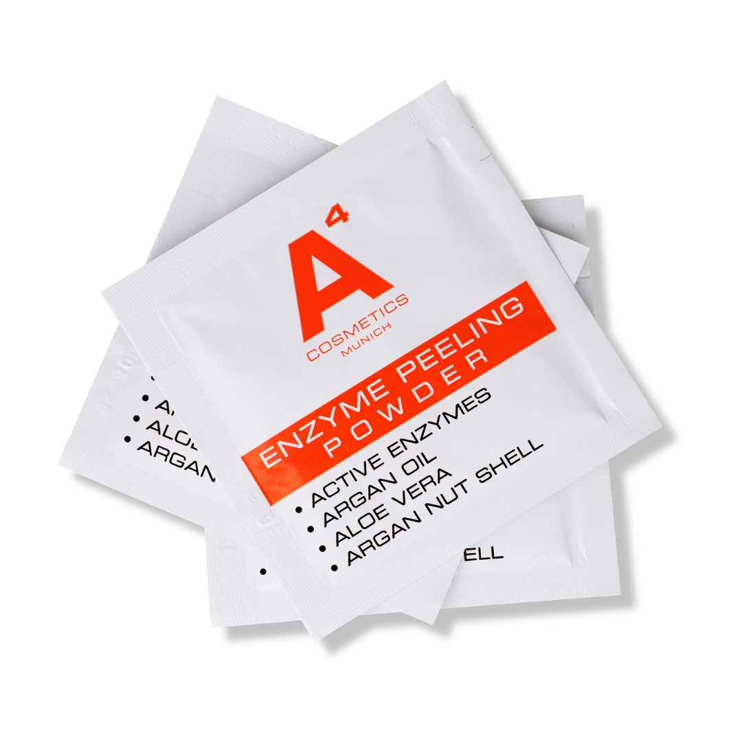 A4 Enzyme Peeling Powder, Gesichtspeeling für ebenmäßige Haut, Natürliches Hautpeeling
