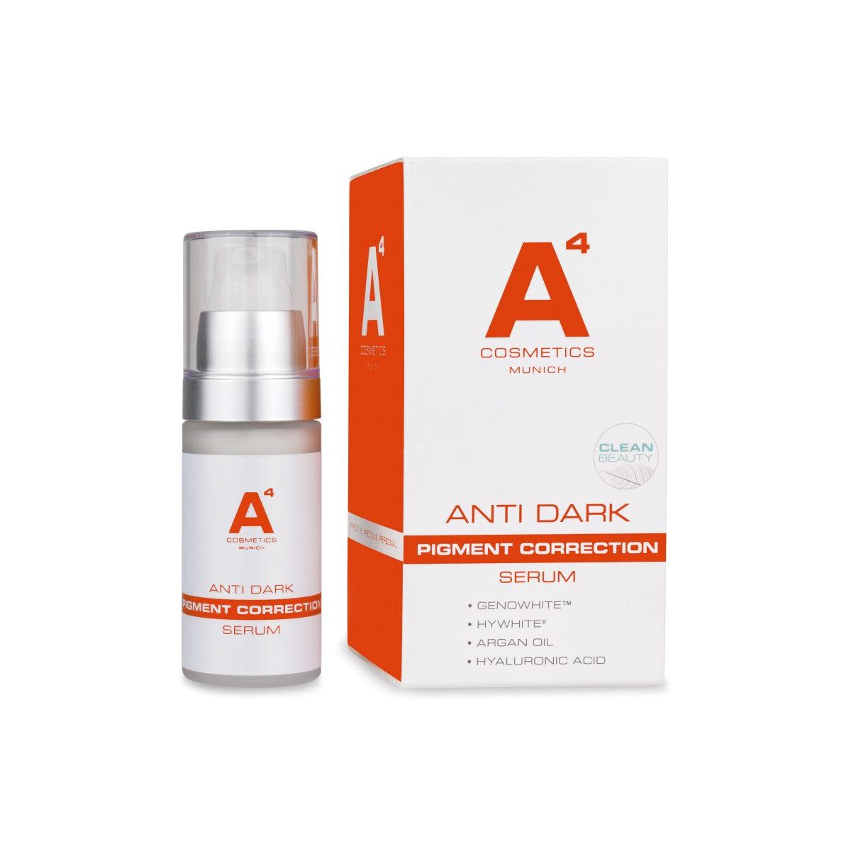A4 Cosmetics Anti Dark Pigment Correction Serum, Serum gegen Pigmentflecken, natürlich strahlender Teint