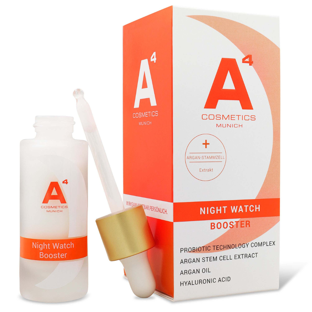 A4 Cosmetics Night Watch Booster, Nachtserum für Hauterneuerung, Anti-Aging Hautpflege