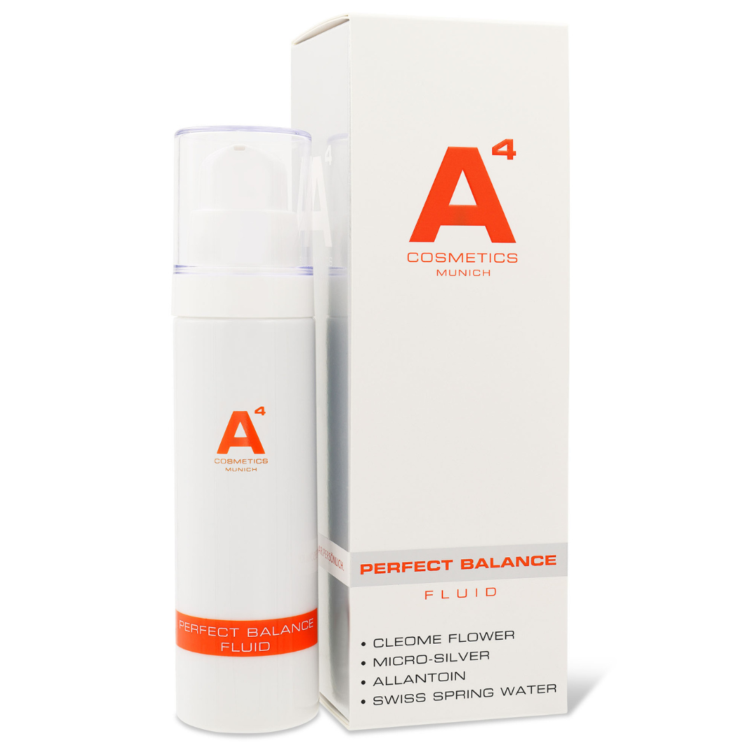 A4 Cosmetics Perfect Balance Fluid, Klärende Pflege für ölige Haut, Anti-Aging Feuchtigkeitsfluid