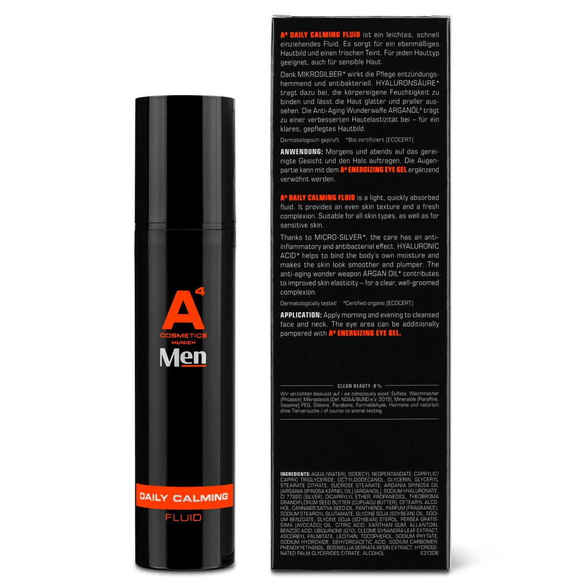 A4 Daily Calming Fluid, Aftershave für Männer, Pflegendes Aftershave Fluid
