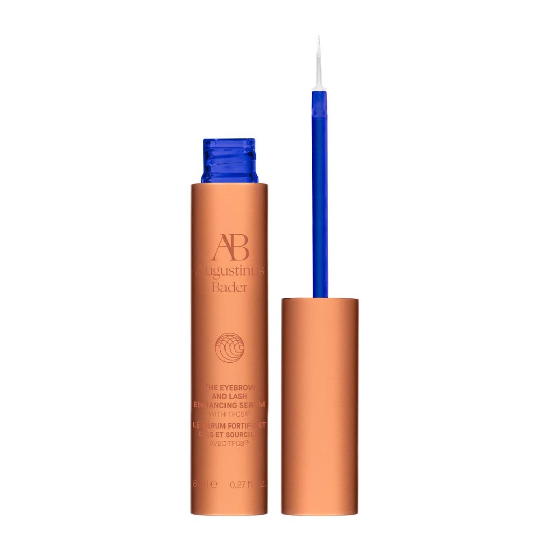 Augustinus Bader Eyebrow & Lash Enhancer Serum Anwendung, Vorher und Nachher Wimpern und Brauen, Natürliche Wimpern- und Brauenpflege
