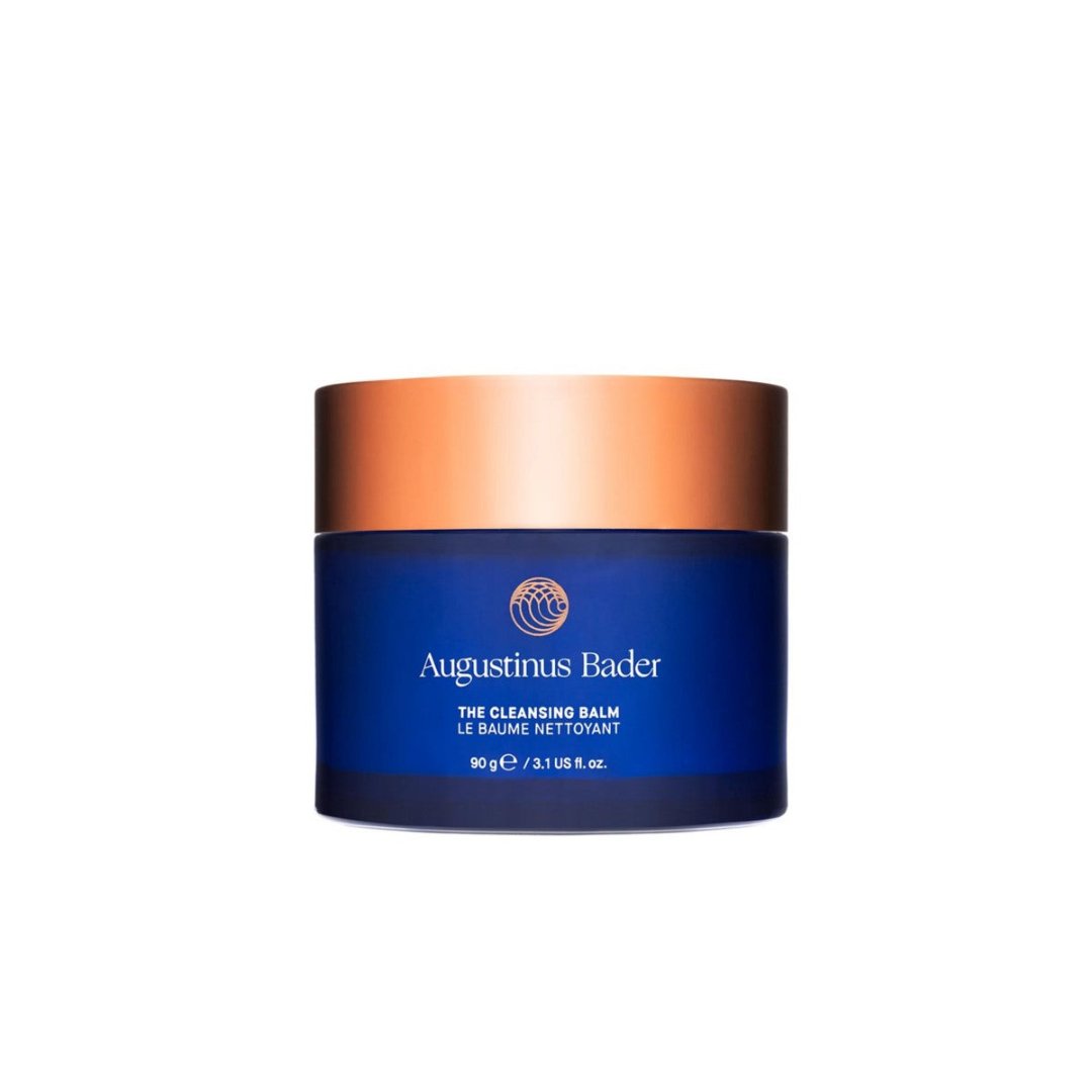 Augustinus Bader Anwendung von The Cleansing Balm, The Cleansing Balm Produktbild, Gereinigte strahlende Haut nach Anwendung von The Cleansing Balm