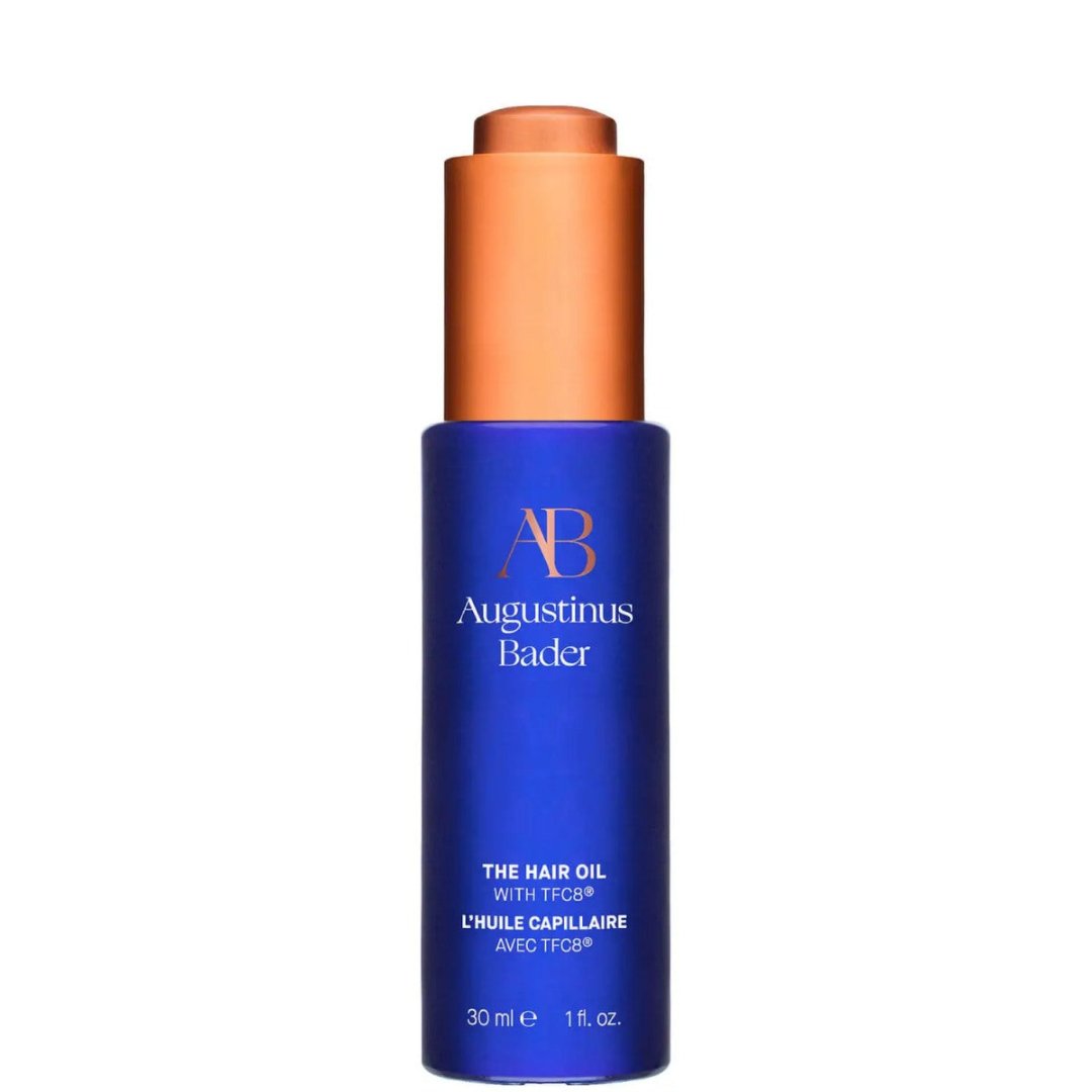 Augustinus Bader Anwendung des Intense Hair Restoration Elixir, Textur des Haarelixiers, Vorher und Nachher Bilder von Haarbehandlungen