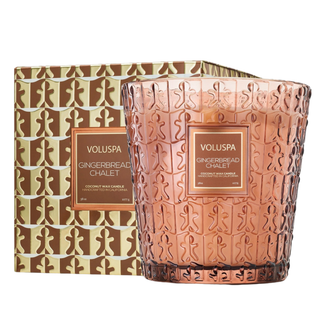 Voluspa Gingerbread Chalet Dreidocht Glas Product - Box