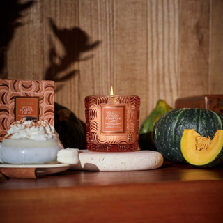 Voluspa Spiced Pumpkin Latte Luxe Glas Mood