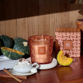Voluspa Spiced Pumpkin Latte Dreidocht Glas Product - Box