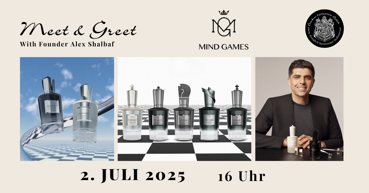 MIND GAMES Meet & Greet mit Founder Alex Shalbaf am 2.7.2025 um 16 Uhr