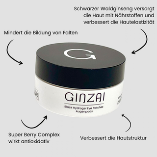 Ginzai Black Hydrogel Eye Patches Product + Box