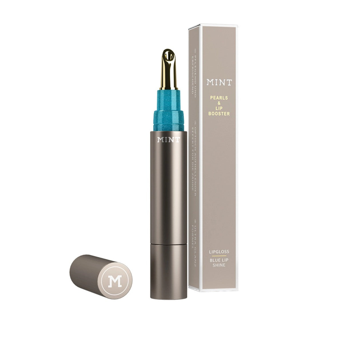 Mint Blue Lip Shine Pearls & Lip Booster