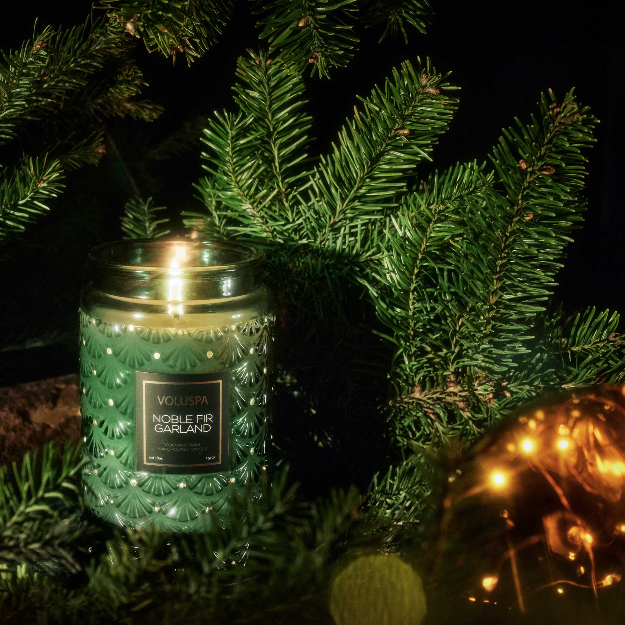 Noble Fir Garland groß Glas