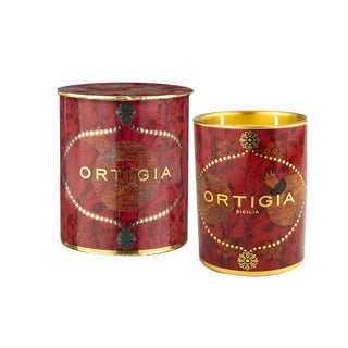 Melograno Decorated Candle Medium