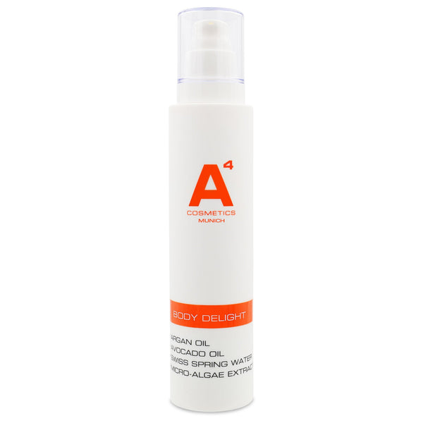 A4 Cosmetics Body Delight Bodylotion, Leichte Körperpflege, Feuchtigkeitsspendende Lotion