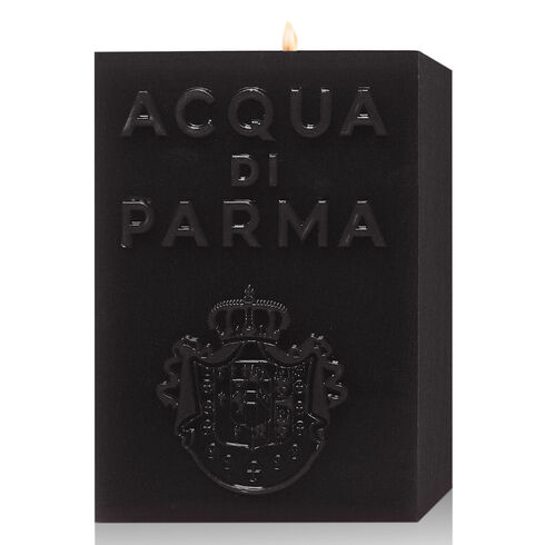 Cube Candle Ambra black