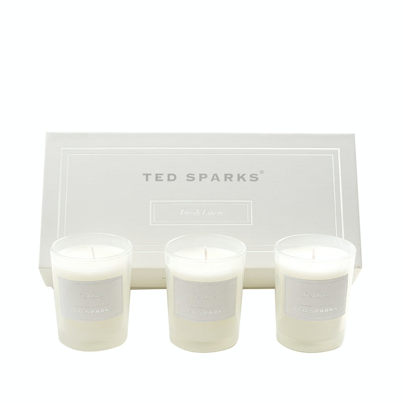 Fresh Linen Mini Candle Gift Set