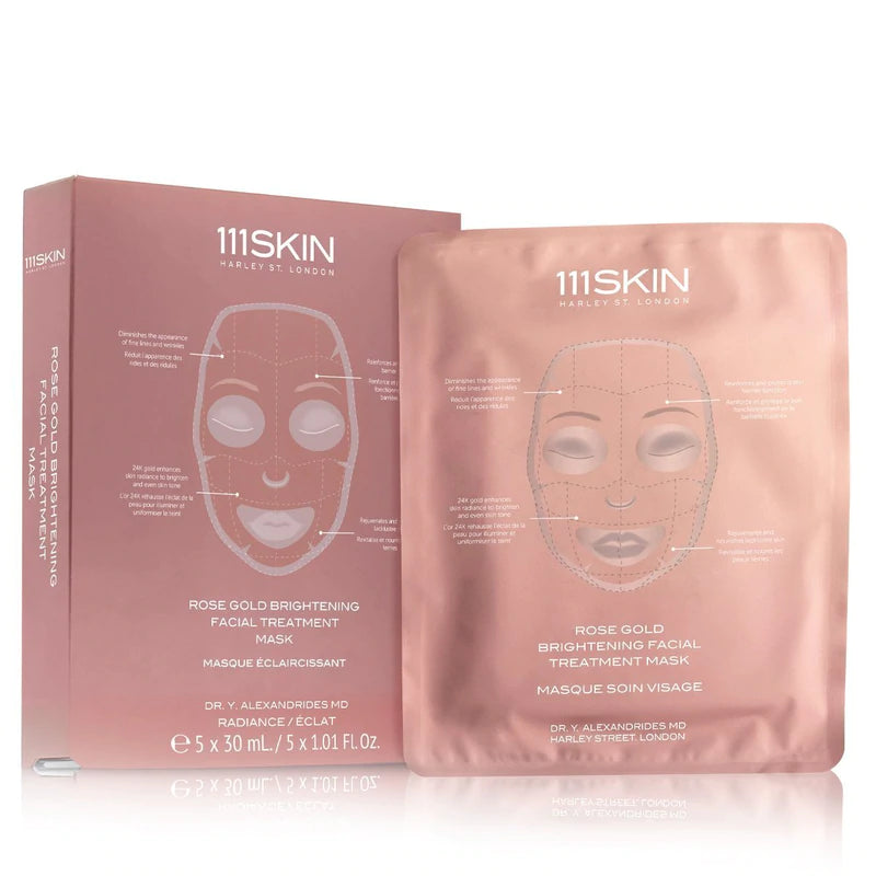 Rose Gold Brightening Facial Treatment Mask 5 Stück